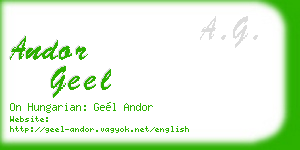 andor geel business card
